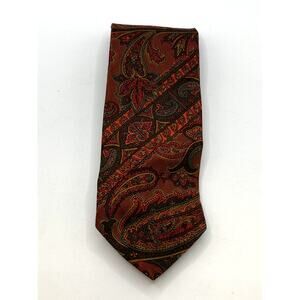 BOSTON TRADERS Men's Vintage Brown Printed Tie